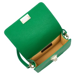 Poseta din piele naturala Mona verde - Img 3