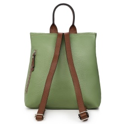 RESIGILAT: Rucsac din piele naturala Manuel verde fistic - Img 3