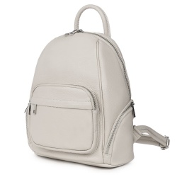 Rucsac din piele naturala Enzo gri - Img 1