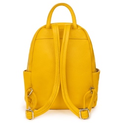 Rucsac din piele naturala Thomas galben - Img 2
