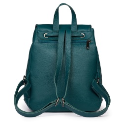 Rucsac piele naturala Jimmy verde marin - Img 2