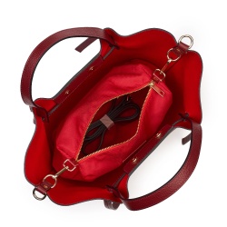 Geanta shopper din piele naturala Veronica grena - Img 3