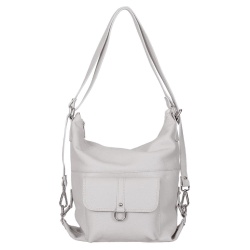 Geanta tip rucsac din piele Monty gri - Img 4