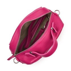 Poseta dama din piele naturala Cora fucsia - Img 3