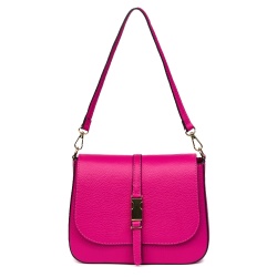 Poseta din piele naturala Aretha fucsia - Img 4