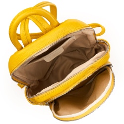 Rucsac din piele naturala Thomas galben - Img 3