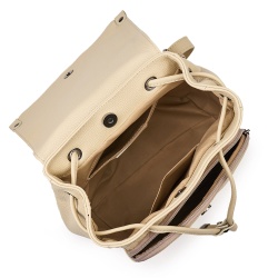 Rucsac piele naturala Jimmy crem - Img 3
