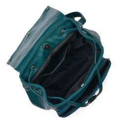 Rucsac piele naturala Jimmy verde marin - Img 3