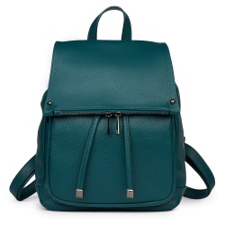 Rucsac piele naturala Jimmy verde marin - Img 4