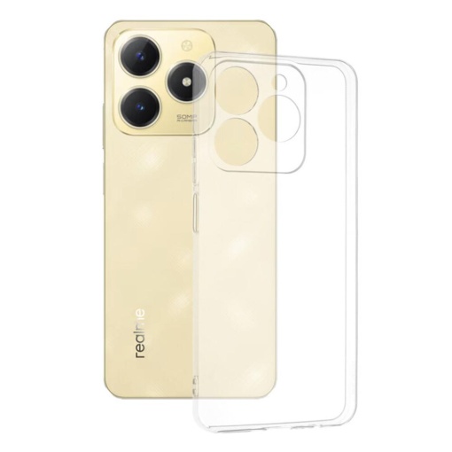BestCase® Husa Clear Silicon 2MM, Compatibila Cu Realme C61, Antisoc, Protectie Camera, Transparent