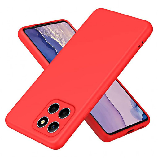 Husa BestCase® Premium Silicon, Compatibila Cu Honor X6a, 1.2MM Slim, Microfibra in interior, Antisoc, Rezistent la socuri, Protectie Camera, Margini ridicate pentru protectia ecranului, Rosu