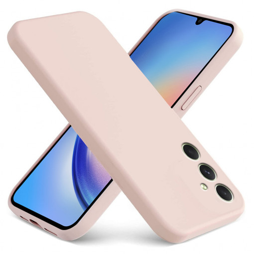 Husa BestCase® Premium Silicon, Compatibila Cu Samsung Galaxy A15, 1.2MM Slim, Microfibra in interior, Antisoc, Rezistent la socuri, Protectie Camera, Margini ridicate pentru protectia ecranului, Pink