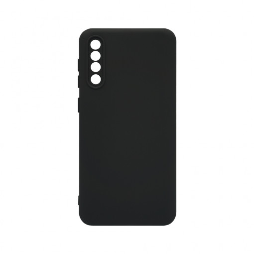 Husa BestCase® Premium Silicon, Compatibila Cu Samsung Galaxy A30s, 1.2MM Slim, Microfibra in interior, Antisoc, Rezistent la socuri, Protectie Camera, Margini ridicate pentru protectia ecranului, Negru