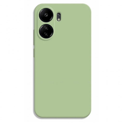 Husa BestCase® Premium Silicon, Compatibila Cu Xiaomi Redmi 13C, 1.2MM Slim, Microfibra in interior, Antisoc, Rezistent la socuri, Protectie Camera, Margini ridicate pentru protectia ecranului, Verde avocado