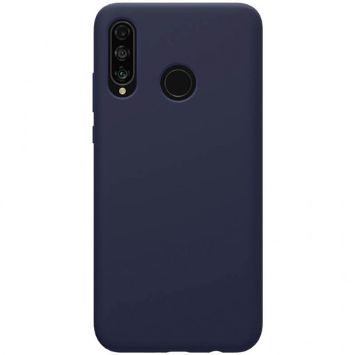 Husa BestCase® Premium Silicon, Compatibila Cu Huawei P30 Lite, 1.2MM Slim, Microfibra in interior, Antisoc, Rezistent la socuri, Protectie Camera, Margini ridicate pentru protectia ecranului, Albastru inchis