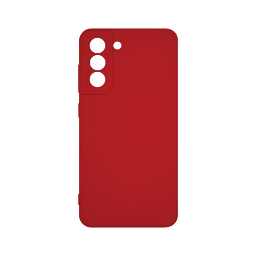 Husa BestCase® Premium Silicon, Compatibila Cu Samsung Galaxy S21 FE, 1.2MM Slim, Microfibra in interior, Antisoc, Rezistent la socuri, Protectie Camera, Margini ridicate pentru protectia ecranului, Rosu