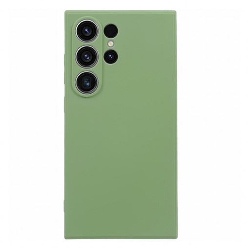 Husa BestCase® Premium Silicon, Compatibila Cu Samsung Galaxy S24 Ultra, 1.2MM Slim, Microfibra in interior, Antisoc, Rezistent la socuri, Protectie Camera, Margini ridicate pentru protectia ecranului, Verde avocado