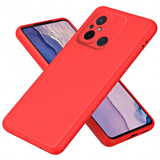 Husa BestCase® Premium Silicon, Compatibila Cu Xiaomi Redmi 12C, 1.2MM Slim, Microfibra in interior, Antisoc, Rezistent la socuri, Protectie Camera, Margini ridicate pentru protectia ecranului, Rosu