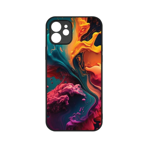 Husa BestCase® Slim Glassy, Compatibila Cu Apple iPhone 12, Liquid Colors, G 1234