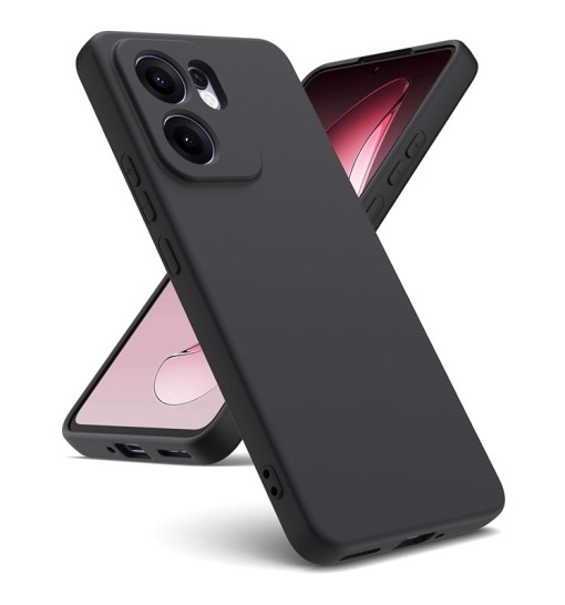 BestCase® Husa Slim Silicon pentru OPPO Reno13 F / Reno13 FS, Negru mat