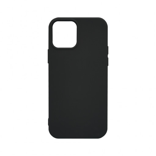 Husa BestCase® Premium Silicon, Compatibila Cu Apple iPhone 12, 1.2MM Slim, Microfibra in interior, Antisoc, Rezistent la socuri, Protectie Camera, Margini ridicate pentru protectia ecranului, Negru