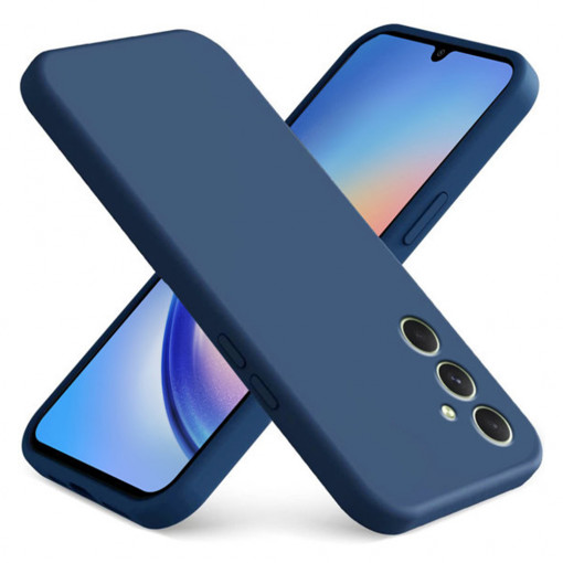 Husa BestCase® Premium Silicon, Compatibila Cu Samsung Galaxy A05s, 1.2MM Slim, Microfibra in interior, Antisoc, Rezistent la socuri, Protectie Camera, Margini ridicate pentru protectia ecranului, Albastru inchis
