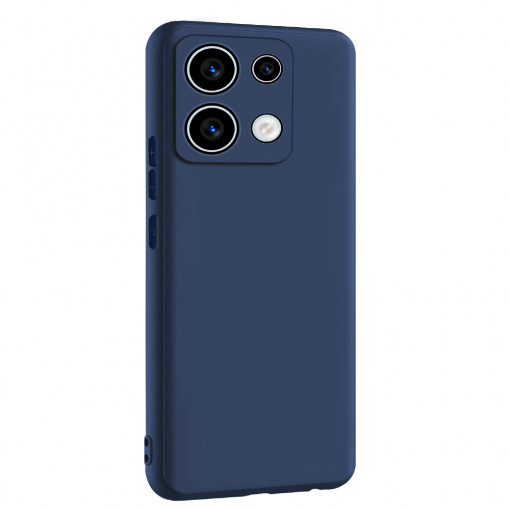 Husa BestCase® Premium Silicon, Compatibila Cu Xiaomi Redmi Note 13 5G, 1.2MM Slim, Microfibra in interior, Antisoc, Rezistent la socuri, Protectie Camera, Margini ridicate pentru protectia ecranului, Albastru inchis