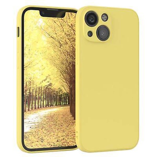 BestCase® Husa Premium Silicon, Compatibila Cu Apple iPhone 13 Mini, 1.2MM Slim, Microfibra in interior, Antisoc, Rezistent la socuri, Protectie Camera, Yellow