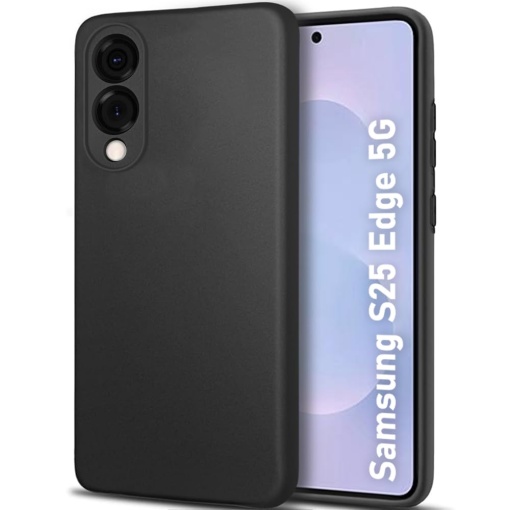 BestCase® Husa Slim Silicon pentru Samsung Galaxy S25 Edge, Negru mat