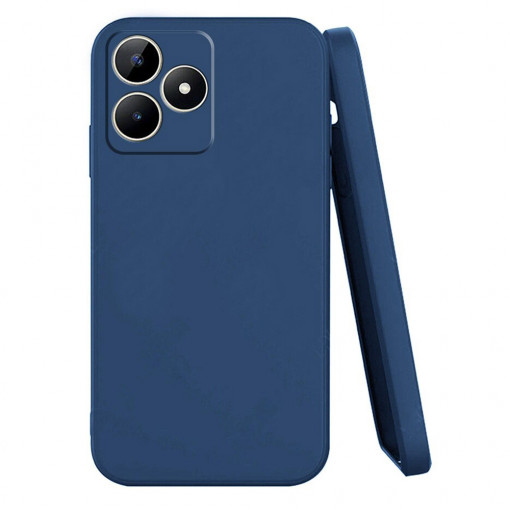 Husa BestCase® Premium Silicon, Compatibila Cu OPPO A79 5G, 1.2MM Slim, Microfibra in interior, Antisoc, Rezistent la socuri, Protectie Camera, Margini ridicate pentru protectia ecranului, Albastru inchis