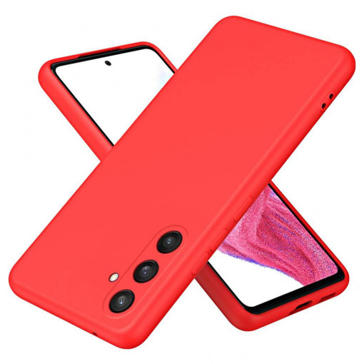Husa BestCase® Premium Silicon, Compatibila Cu Samsung Galaxy A05s, 1.2MM Slim, Microfibra in interior, Antisoc, Rezistent la socuri, Protectie Camera, Margini ridicate pentru protectia ecranului, Rosu