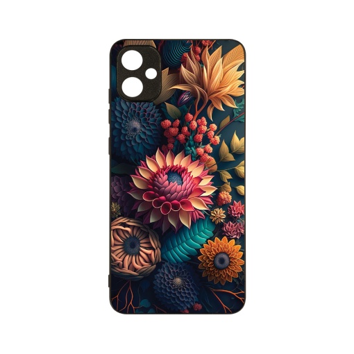 Husa BestCase® Slim Glassy, Compatibila Cu Samsung Galaxy A05, Colorful Flowers, G 1241