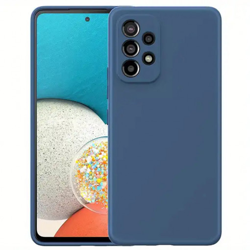 Husa BestCase® Premium Silicon, Compatibila Cu Samsung Galaxy A13 4G, 1.2MM Slim, Microfibra in interior, Antisoc, Rezistent la socuri, Protectie Camera, Margini ridicate pentru protectia ecranului, Albastru inchis