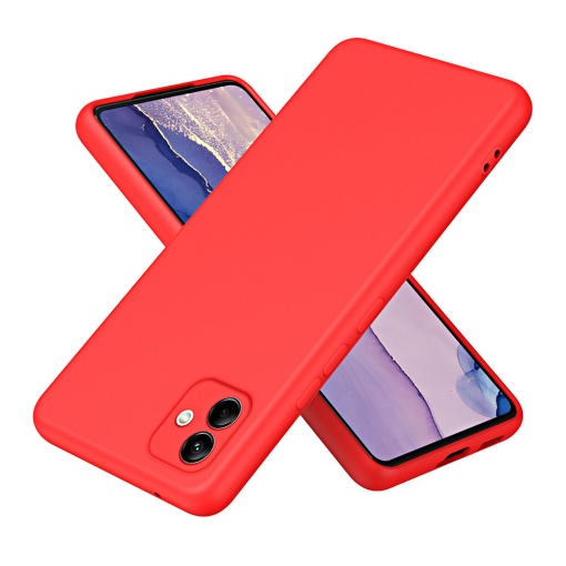 Husa pentru Samsung Galaxy A06, BestCase® Slim Premium Silicon 1.2MM, Microfibra in interior, Antisoc, Protectie camera si ecran, Rosu