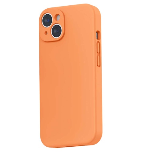 BestCase® Husa Premium Silicon, Compatibila Cu Apple iPhone 13 Mini, 1.2MM Slim, Microfibra in interior, Antisoc, Rezistent la socuri, Protectie Camera, Portocaliu