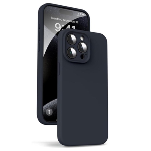 BestCase® Husa Premium Silicon, Compatibila Cu Apple iPhone 16 Pro Max, 1.2MM Slim, Microfibra in interior, Antisoc, Rezistent la socuri, Protectie Camera, Negru