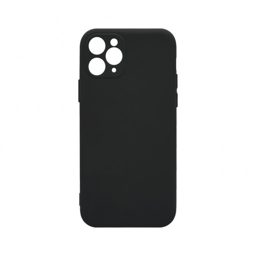 Husa BestCase® Premium Silicon, Compatibila Cu Apple iPhone 11 Pro, 1.2MM Slim, Microfibra in interior, Antisoc, Rezistent la socuri, Protectie Camera, Margini ridicate pentru protectia ecranului, Negru