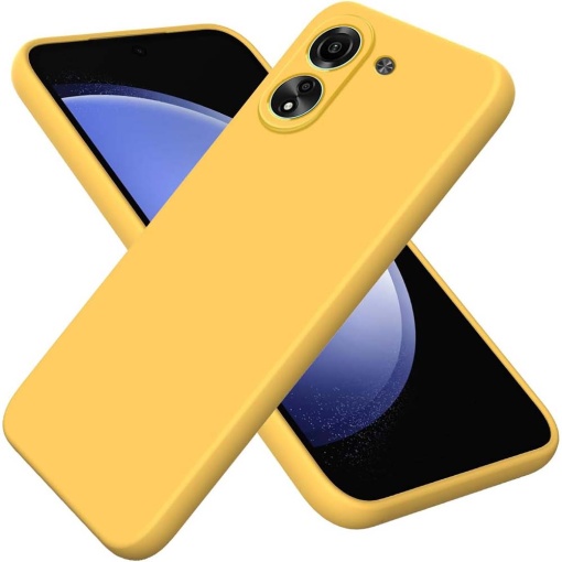 BestCase® Husa Premium Silicon, Compatibila Cu Xiaomi Redmi 13C 4G, 1.2MM Slim, Microfibra in interior, Antisoc, Rezistent la socuri, Protectie Camera, Yellow