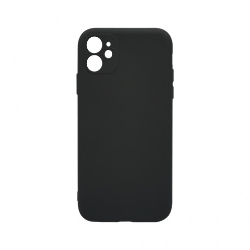 Husa BestCase® Premium Silicon, Compatibila Cu Apple iPhone 11, 1.2MM Slim, Microfibra in interior, Antisoc, Rezistent la socuri, Protectie Camera, Margini ridicate pentru protectia ecranului, Negru