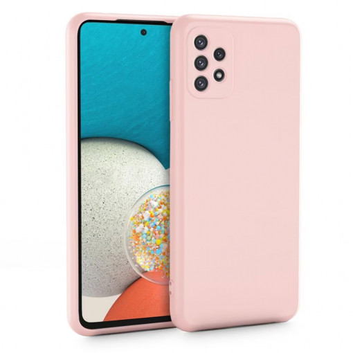 Husa BestCase® Premium Silicon, Compatibila Cu Samsung Galaxy A53 5G, 1.2MM Slim, Microfibra in interior, Antisoc, Rezistent la socuri, Protectie Camera, Margini ridicate pentru protectia ecranului, Pink