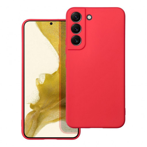 Husa BestCase® Premium Silicon, Compatibila Cu Samsung Galaxy S22, 1.2MM Slim, Microfibra in interior, Antisoc, Rezistent la socuri, Protectie Camera, Margini ridicate pentru protectia ecranului, Rosu