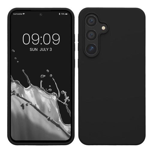 Husa pentru Samsung Galaxy S24 FE, BestCase® Slim Premium Silicon 1.2MM, Microfibra in interior, Antisoc, Protectie camera si ecran, Negru