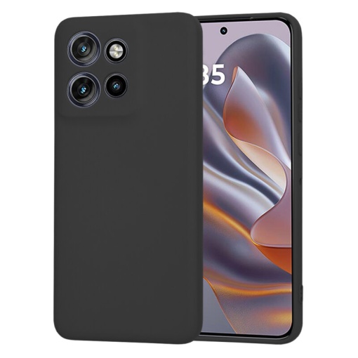 BestCase® Husa pentru Motorola Edge 50 Neo, Premium Slim Silicon 1.2MM, Microfibra in interior, Antisoc, Protectie camera si ecran, Negru