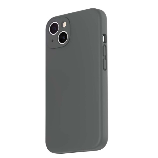 BestCase® Husa Premium Silicon, Compatibila Cu Apple iPhone 15, 1.2MM Slim, Microfibra in interior, Antisoc, Rezistent la socuri, Protectie Camera, Gri inchis