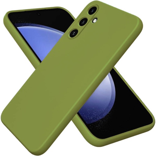 BestCase® Husa Premium Silicon, Compatibila Cu Samsung Galaxy A15, 1.2MM Slim, Microfibra in interior, Antisoc, Rezistent la socuri, Protectie Camera, Olive