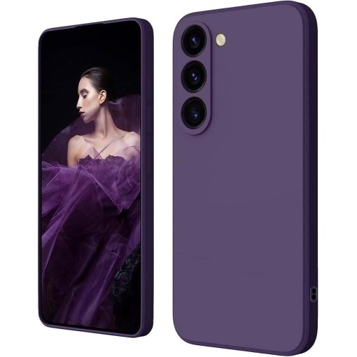 BestCase® Husa Premium Silicon, Compatibila Cu Samsung Galaxy S23, 1.2MM Slim, Microfibra in interior, Antisoc, Rezistent la socuri, Protectie Camera, Violet