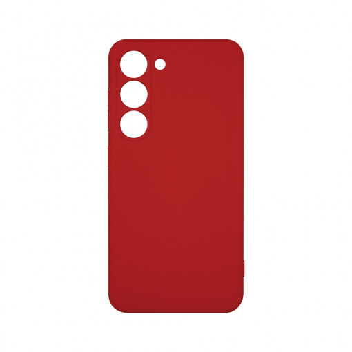 Husa BestCase® Premium Silicon, Compatibila Cu Samsung Galaxy S23, 1.2MM Slim, Microfibra in interior, Antisoc, Rezistent la socuri, Protectie Camera, Margini ridicate pentru protectia ecranului, Rosu