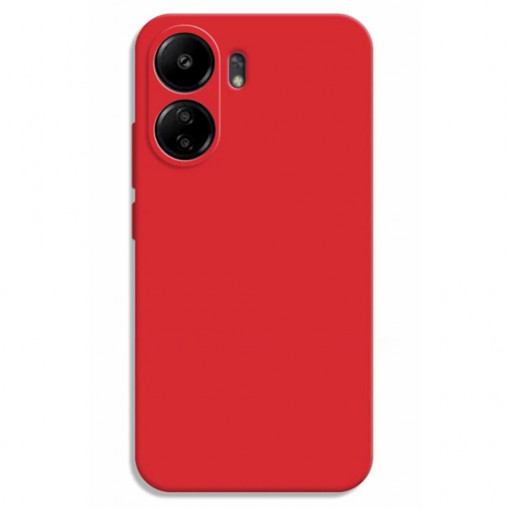 Husa BestCase® Premium Silicon, Compatibila Cu Xiaomi Redmi 13C, 1.2MM Slim, Microfibra in interior, Antisoc, Rezistent la socuri, Protectie Camera, Margini ridicate pentru protectia ecranului, Rosu