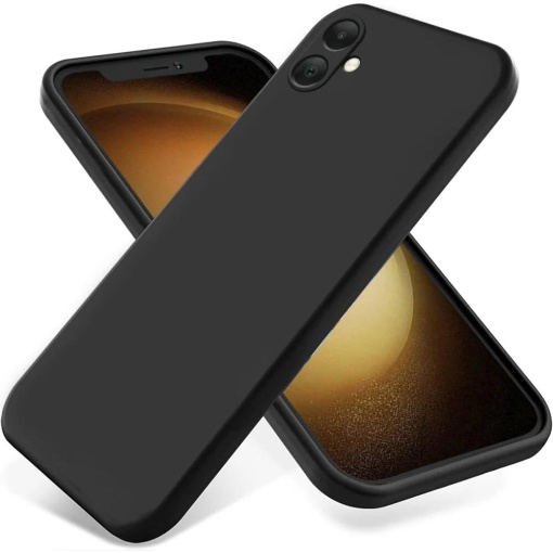 Husa pentru Samsung Galaxy A06, BestCase® Slim Premium Silicon 1.2MM, Microfibra in interior, Antisoc, Protectie camera si ecran, Negru