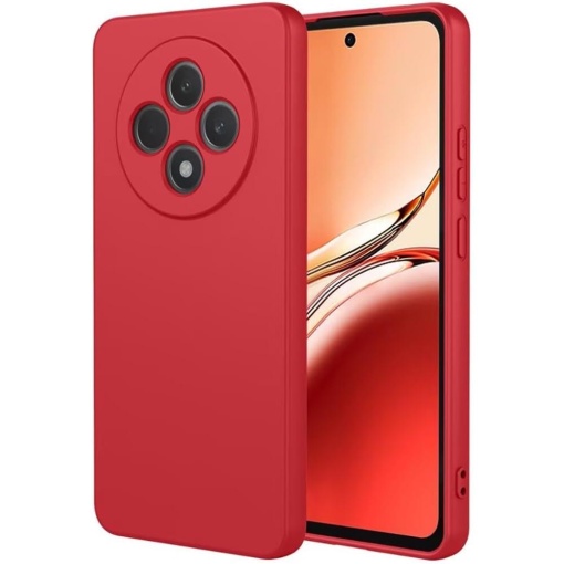 Husa pentru Xiaomi Redmi 14C, BestCase® Slim Premium Silicon 1.2MM, Microfibra in interior, Antisoc, Protectie camera si ecran, Rosu